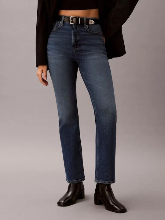 Calvin Klein Blugi de Damă cu Talie Înaltă, Croială Evazată