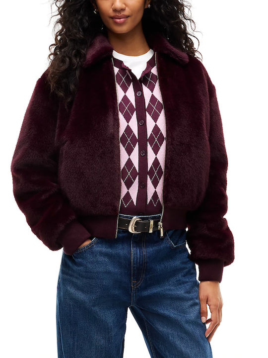 Tommy Hilfiger Blană de Damă Burgundy