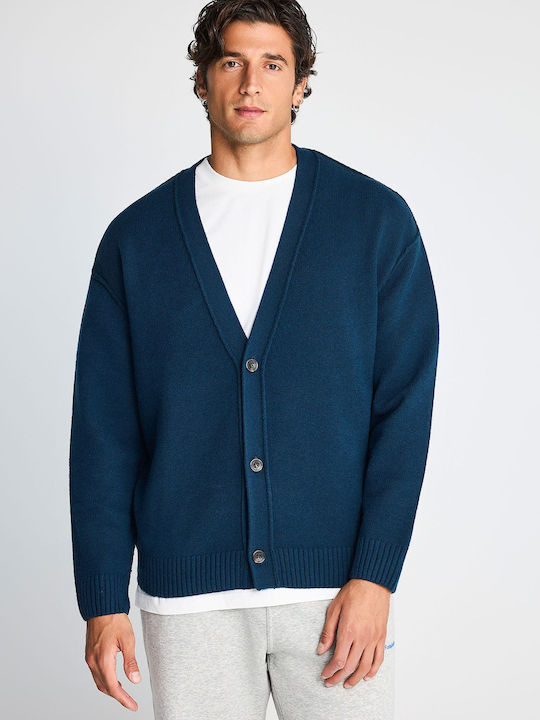 Funky Buddha Men's Knitted Cardigan with Button...