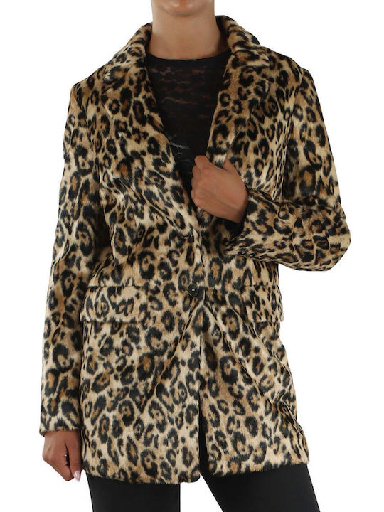 Palton Leopard pentru Femei