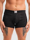 Men's Black Printed Boxer