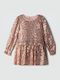 Girls’ Long Sleeve Dress with Pink Sequins