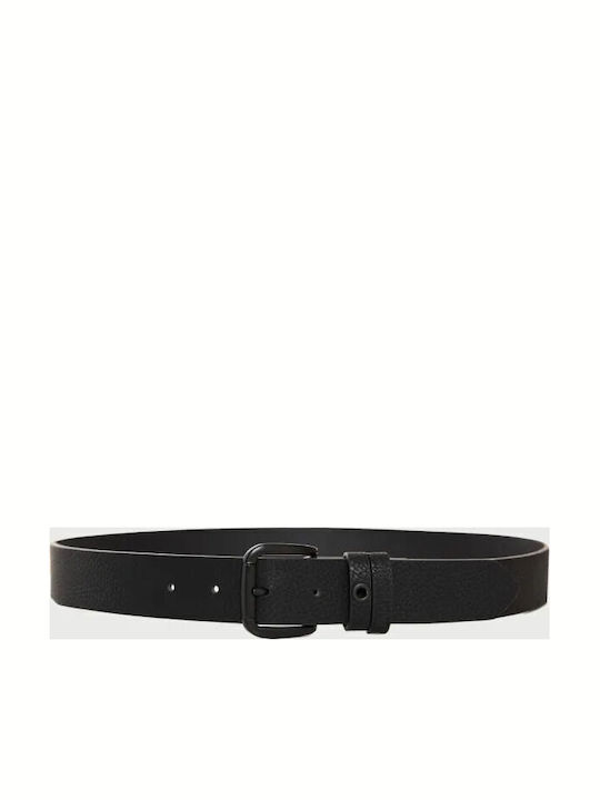 Men's Black Artificial Leather Belt