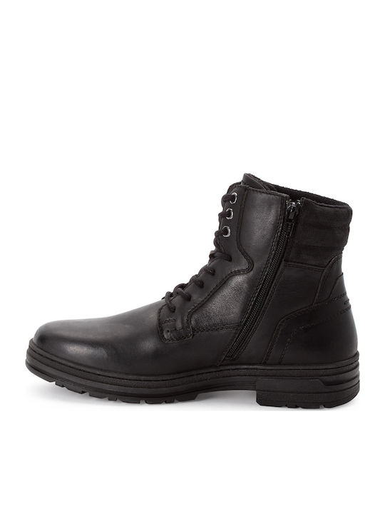 Black Leather Men's Boots