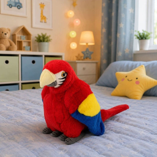 Lean Toys Плюшен папагал Ара 24 см