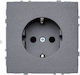 Liregus Single Walled Power Socket Black