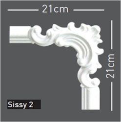 Eckiges Wanddekor-Set aus Polystyrol Styropor Sissy 2