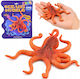 Leantoys Rubber Figure Octopus Stretchy Realistic Sea Animal 12cm