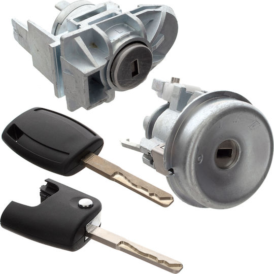 Ford Fiesta Vi Mk7 08-13 Ignition Barrel + Front Left Door Lock Cylinder Insert 2 Pcs Set