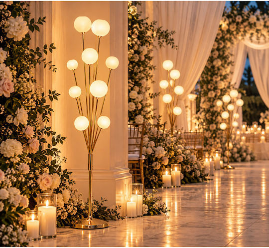LED Floor Lamp H140cm with Warm White Light