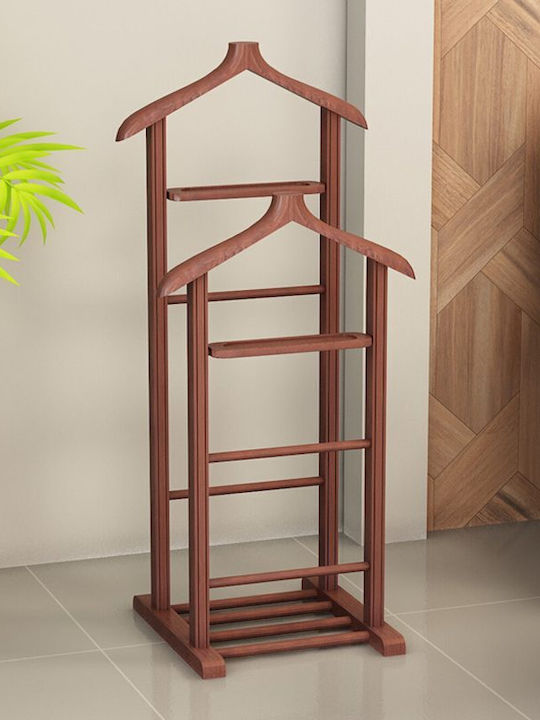 Megapap Beta Ii Wooden Floor Coat Rack in Brown...