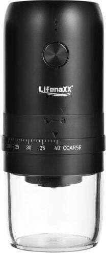 Technaxx Lifenaxx LX-063 Ηλεκτρικός Μύλος Καφέ 25W με Χωρητικότητα 420gr και Επίπεδα Άλεσης Μαύρος