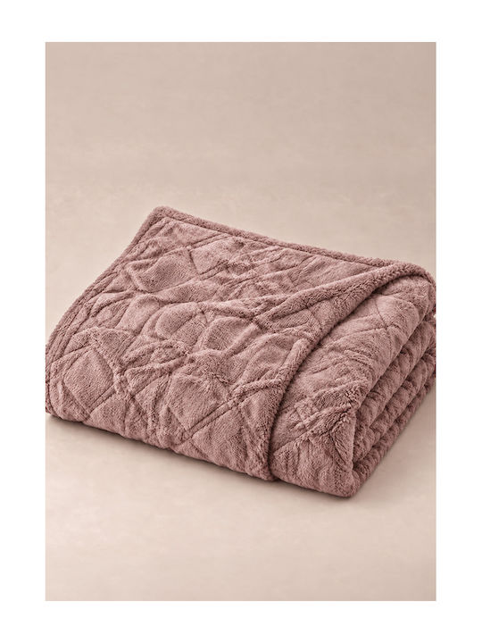 Comfort Single Fleece Blanket 160x240 cm Pink