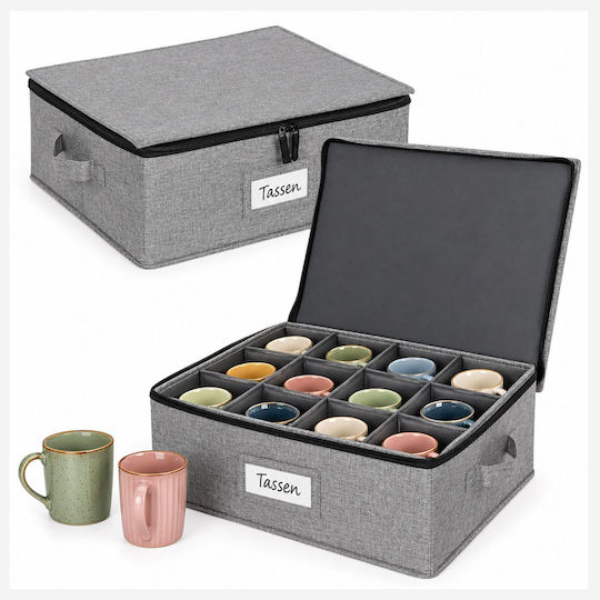 Relaxdays Fabric Storage Box with Lid 2 Pieces
