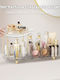 Suport Rotativ de Organizare a Cosmeticelor pe Niveluri Transparent 34x24x15cm
