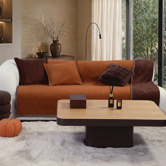 Nef-Nef Homeware Tanger Four-Seater Sofa Throw W180xL350cm Camel/Coffee Nef-Nef Homeware Tanger Four-Seater Sofa Throw W180xL350cm Camel/Coffee