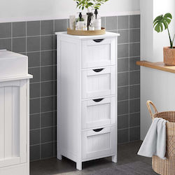Vasagle Ντουλάπι Μπάνιου 30x30x82cm Λευκό LHC040WH02