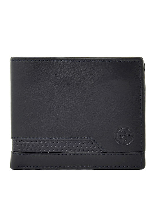Herren-Lederbrieftasche mit RFID Blau