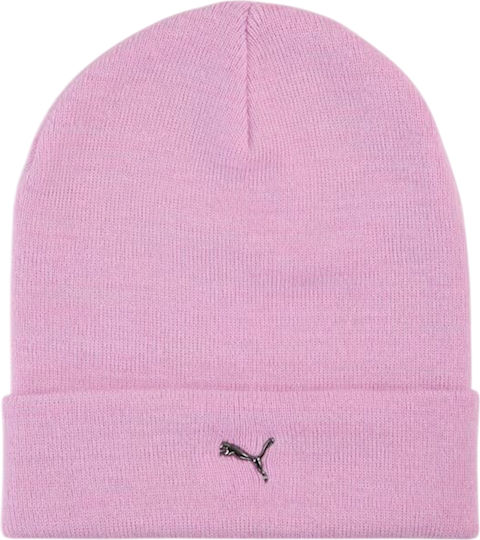 Metal Cat Beanie Women's Knitted Beanie in Pink