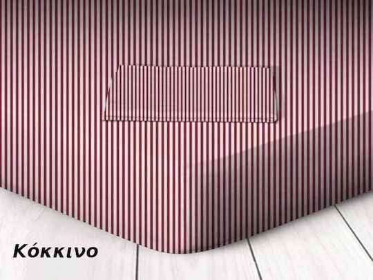 King Size Fitted Sheet 180x200cm Red