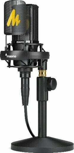 Maono PM500T Kondensatormikrofon-Set XLR für Gesang mit Tischhalterung und Shock Mount