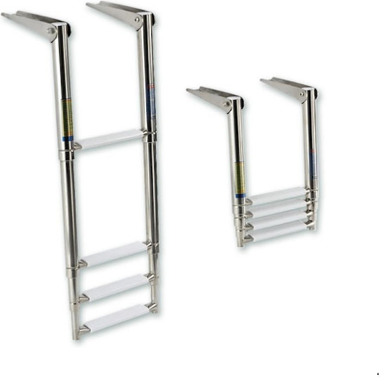 Σκάλα 4 Σκαλιά Τηλεσκοπική Inox 316 Inox