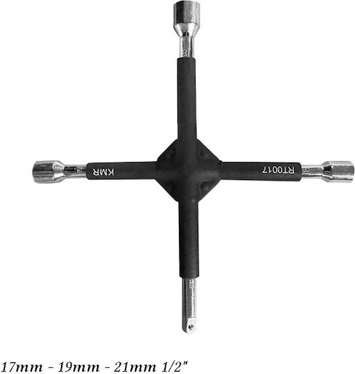 Cheie în Cruce pentru Roți Auto 17 mm 19 mm 21 mm 1/2" Mâner Antiderapant