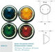 Nickel-Plated Headlight Ø68mm Yellow Da Steri 80805105