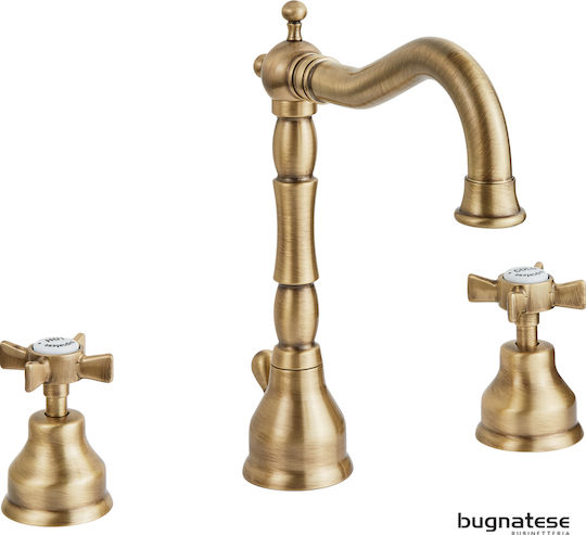 Bugnatese Einhebelmischer für Unterputz-Waschbecken Goldfarben
