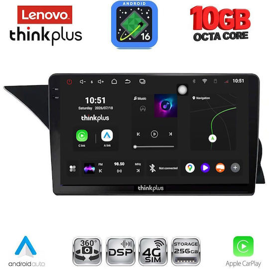 Lenovo Auto-Audiosystem für Mercedes-Benz GLK BMW X2 / X6 2013–2017 (Bluetooth/USB/AUX/WiFi/GPS/Apple CarPlay/Android Auto) mit 9"-Touchscreen