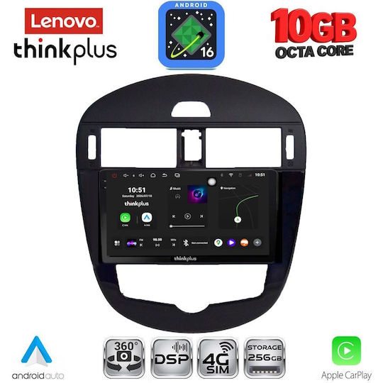 Lenovo Auto-Audiosystem für BMW X2 / X6 und Nissan Pulsar 2014–2020 mit Klima (Bluetooth/USB/WiFi/GPS/Apple CarPlay/Android Auto) mit 9" Touchscreen