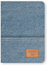 Letts Denim Agendă săptămânală A6 2027 Light Jeans