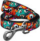 WauDog Hundeleine/Hundeführleine Riemen Tooth Monsters 3 m x 25 mm