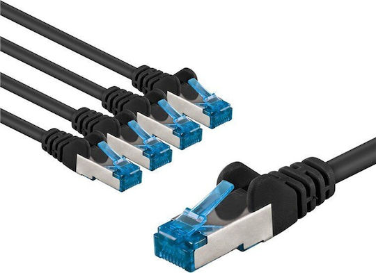 Goobay S/FTP Cat.6 (Gigabit) Ethernet Network Cable 2m Black 5 Pieces