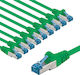 Goobay S/FTP Cat.6 (Gigabit) Ethernet Network Cable 5m Green 10 pcs