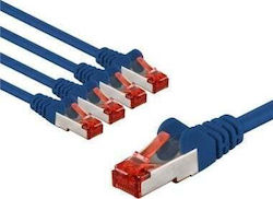 Goobay S/FTP Cat.6 (Gigabit) Cablu de Rețea Ethernet 3 m Albastru 5 Buc Goobay S/FTP Cat.6 (Gigabit) Cablu de Rețea Ethernet 3 m Albastru 5 Buc