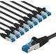 Goobay S/FTP Кат. 6а (Gigabit) Мрежов Ethernet Кабел 1 m Черен 10 бр