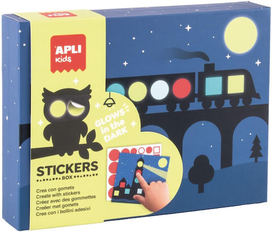 Apli Glow-in-the-Dark-Aufkleber Zug
