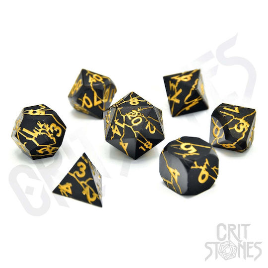 Set de Zaruri Metalice Mystic Torn pentru Jocuri RPG