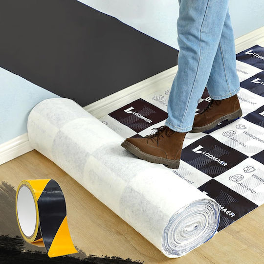 Self-adhesive Anti-slip Protective Floor Film 1x31 M Black White