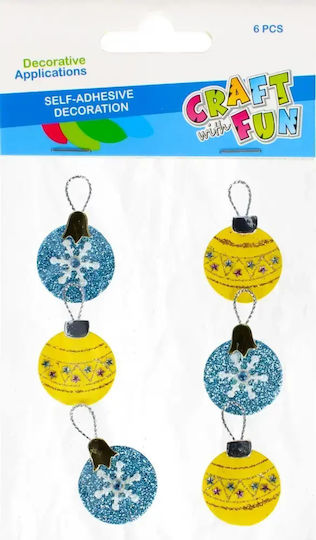 Craft with Fun Autocolante Baubles pentru Copii de 3+ Ani 6 buc