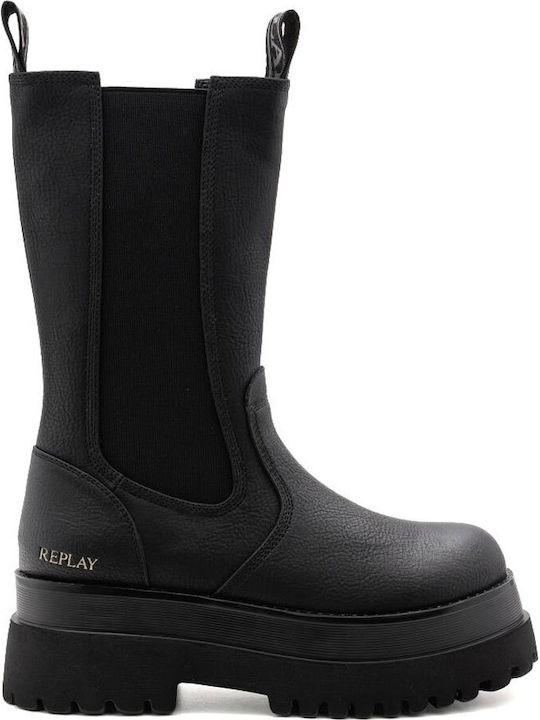 Replay Any Chelsea-Stiefeletten Schwarz