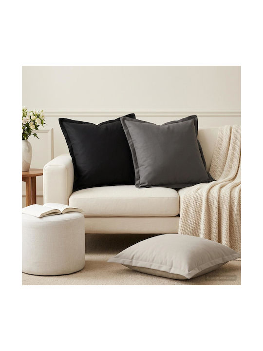 vidaXL Μαξιλάρι Καναπέ Houten Ανθρακί 45x45εκ.
