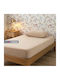 Cosy Life Einzelbett Flanell-Bettlaken-Set mit Spannbettlaken und 1 Kissenbezug 100x200+30 cm Beige (2 Stück)