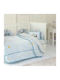 Nima Velvet Light Blue Nursery Swaddling & Cradle Blanket 80x110cm