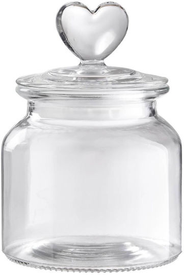Butlers Sweet Heart Allzweckglas mit Deckel aus Klarem Glas 650 ml