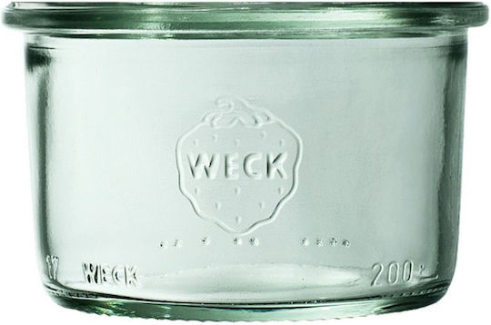 Weck Set of 12 General-Purpose Glass Jars with Lids, Transparent, 200 ml, 12 Pieces