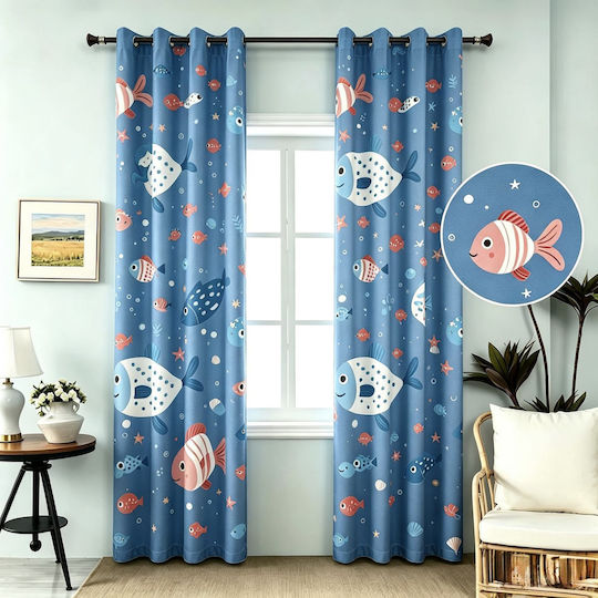 Mc Decor Детска Затъмняваща Завеса с Капси 260x270 см