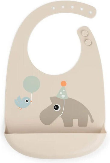 Done by Deer Waterproof Silicone Bandana Bib with Pocket Beige