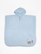 Sunshine Baby-Poncho-Bademantel mit Kapuze Fluffy Hellblau